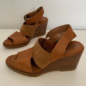 SOREL | Ankle Strap Wedge- Tan Leather-Size 7